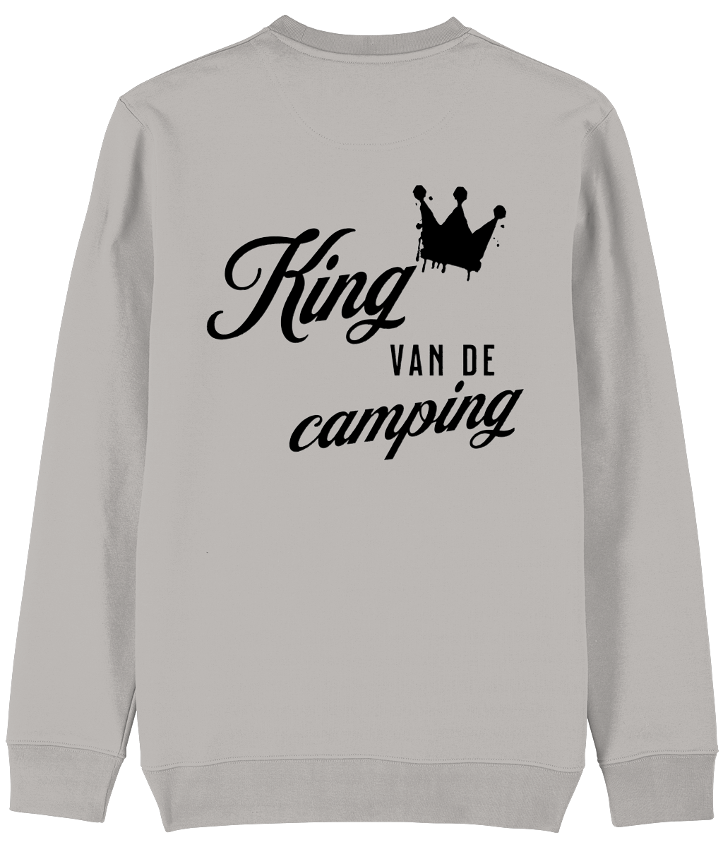 Trui king van de camping heather grey