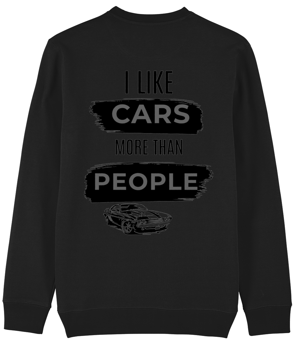 Trui I like cars more than people