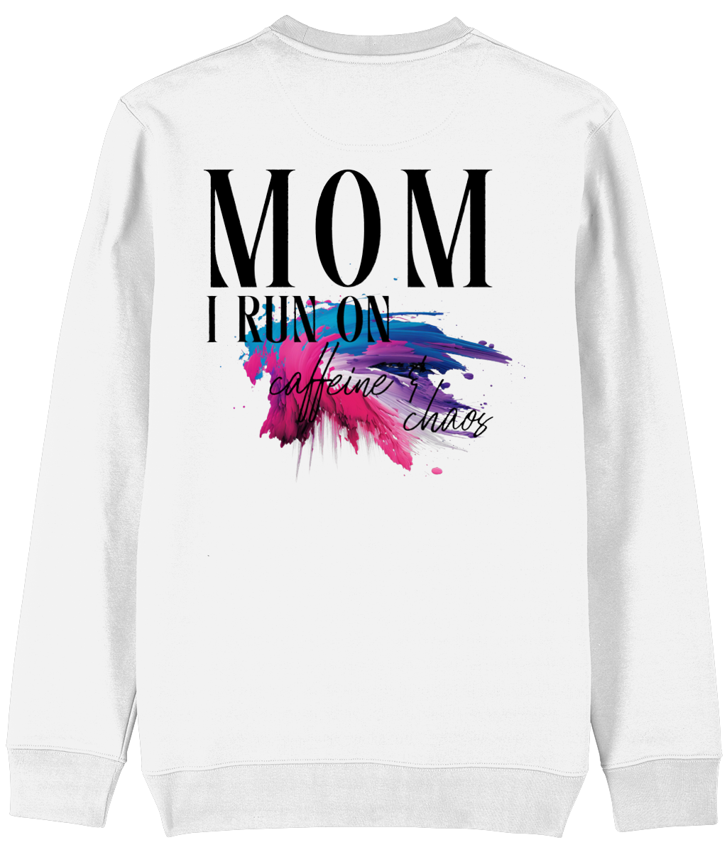 Trui MOM i run on caffeine and chaos
