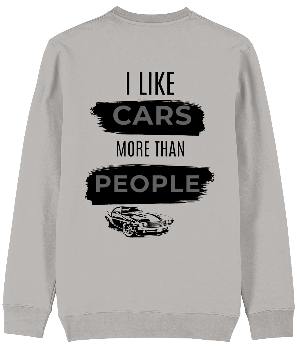 Trui I like cars more than people