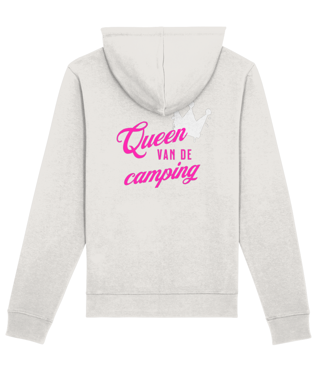 Hoodie queen van de caming vintage white