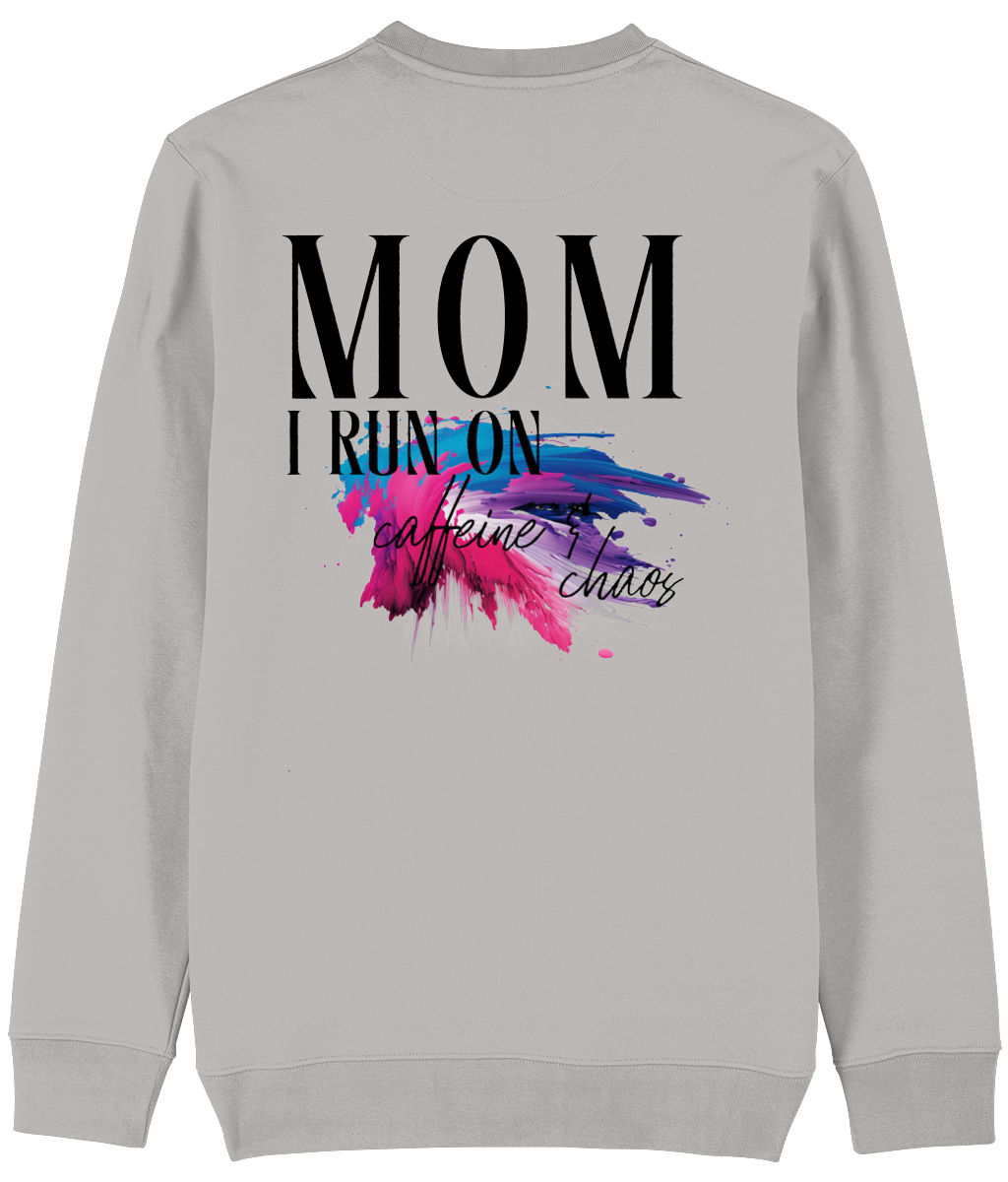 Trui MOM i run on caffeine and chaos