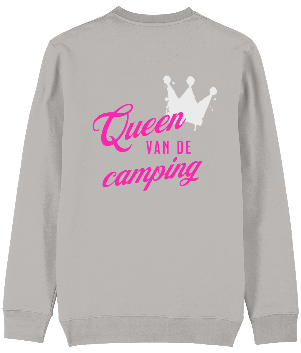 Trui queen van de camping heather grey