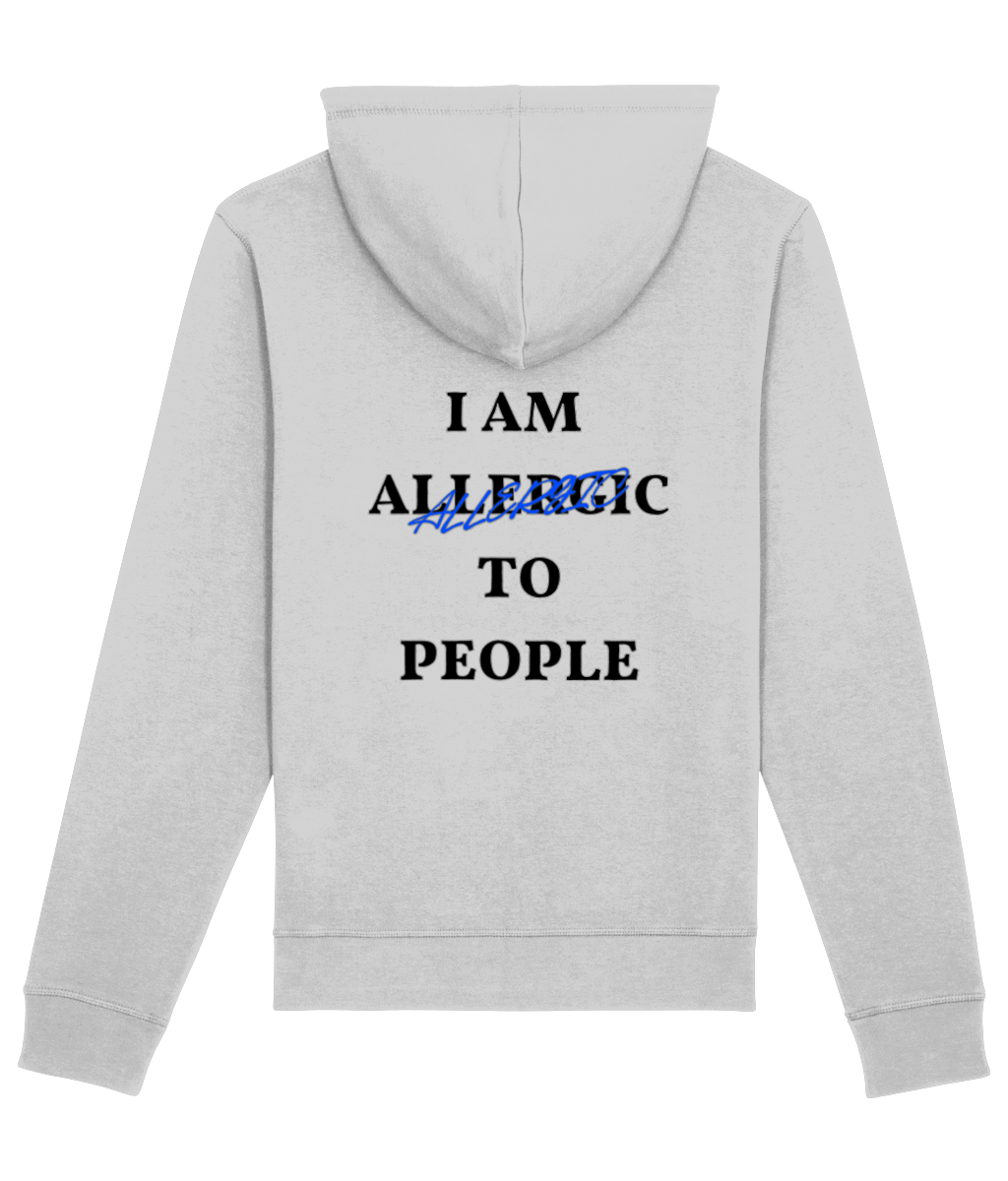 Hoodie i am allergic to people heather grey