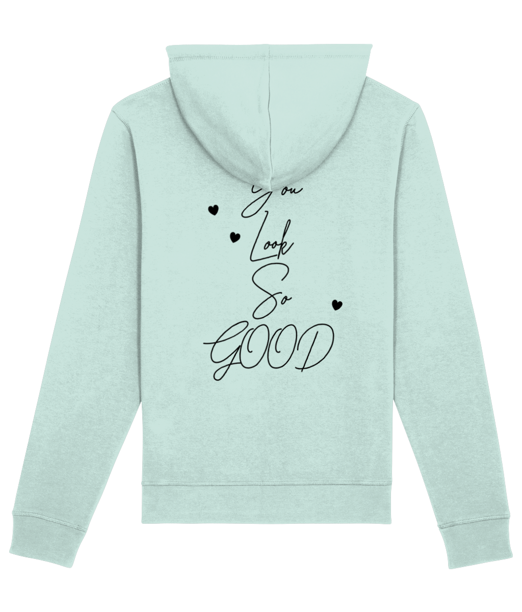 Hoodie you look so good caribean blue